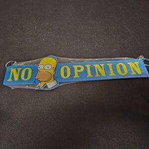 Homer Simpson No Opinion Embossed Metal Sign New 2015 13" 20th Century Fox
